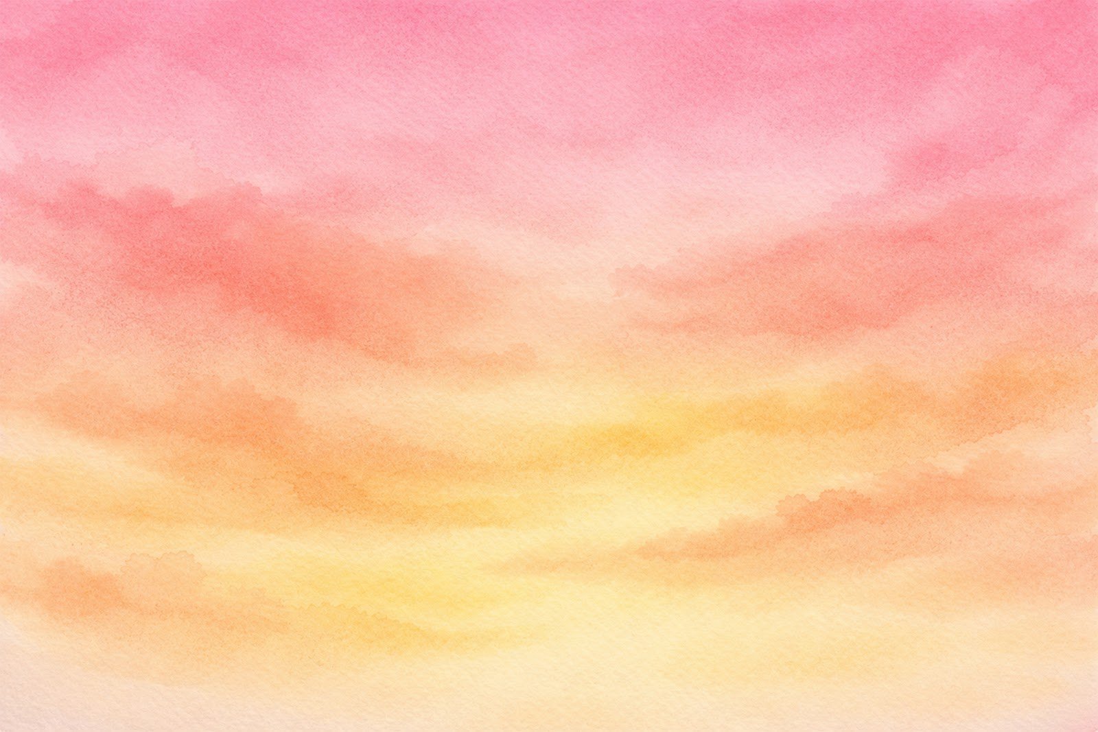 Pink–Yellow Sunrise Watercolor Gradient Background – Soft Morning Sky Texture