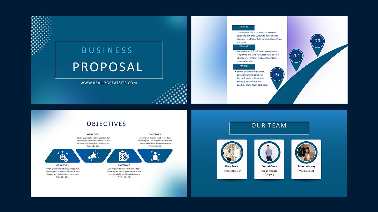 Blue modern business presentation - Presentations and Slides Free Download