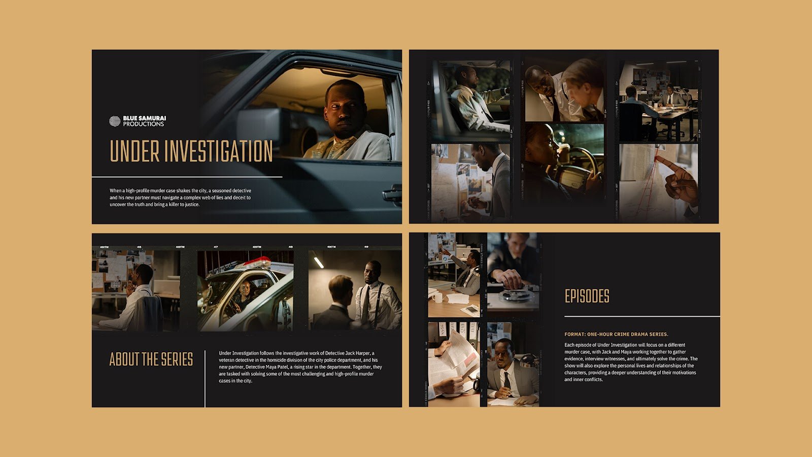 TV Series Bible Presentation in Dark Brown Light Brown White Personal & Authentic Style - Presentations and Slides Free Download