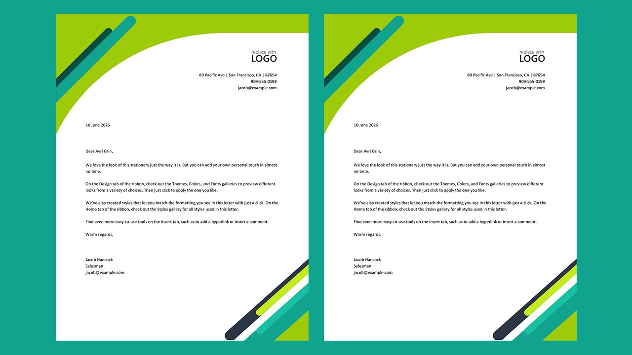 Free Modern capsules letterhead Concept Word document templates - Microsoft Word Templates Free Download
