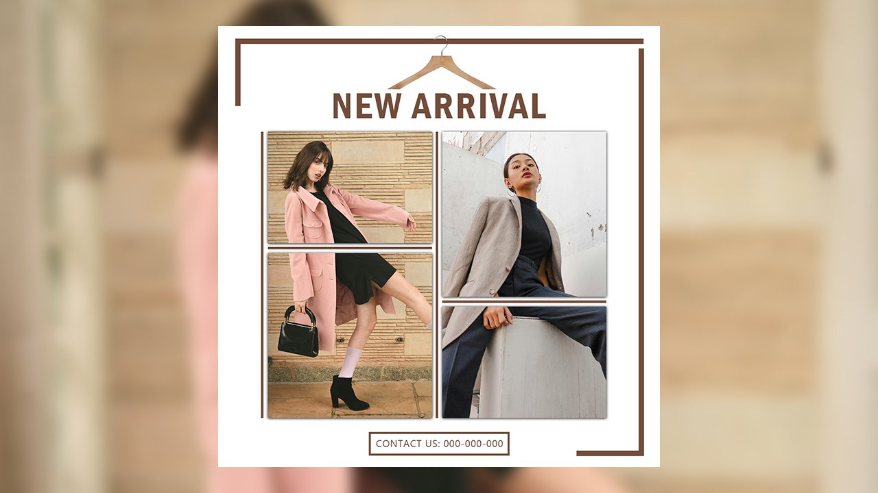 Brown Minimalist Fashion Social Media Banner or Instagram Post Template – PSD File Free Download