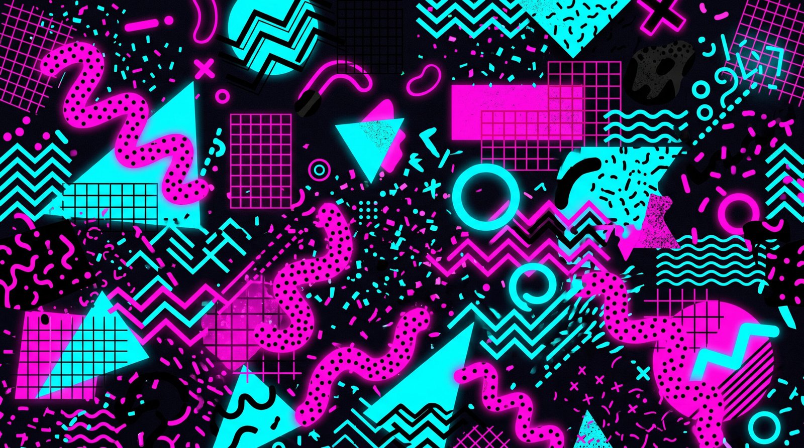 Memphis Background Free Download – Colorful Retro Design in High Resolution