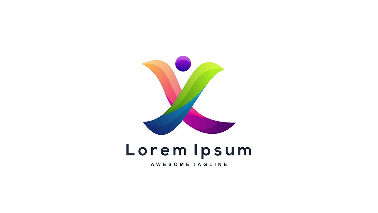 Colorful logo abstract people template - AI Free Download