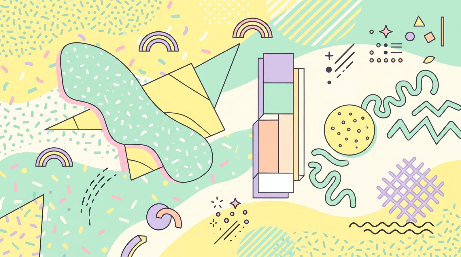 Download Memphis Style Backgrounds Free – 80s Retro Patterns HD Pack