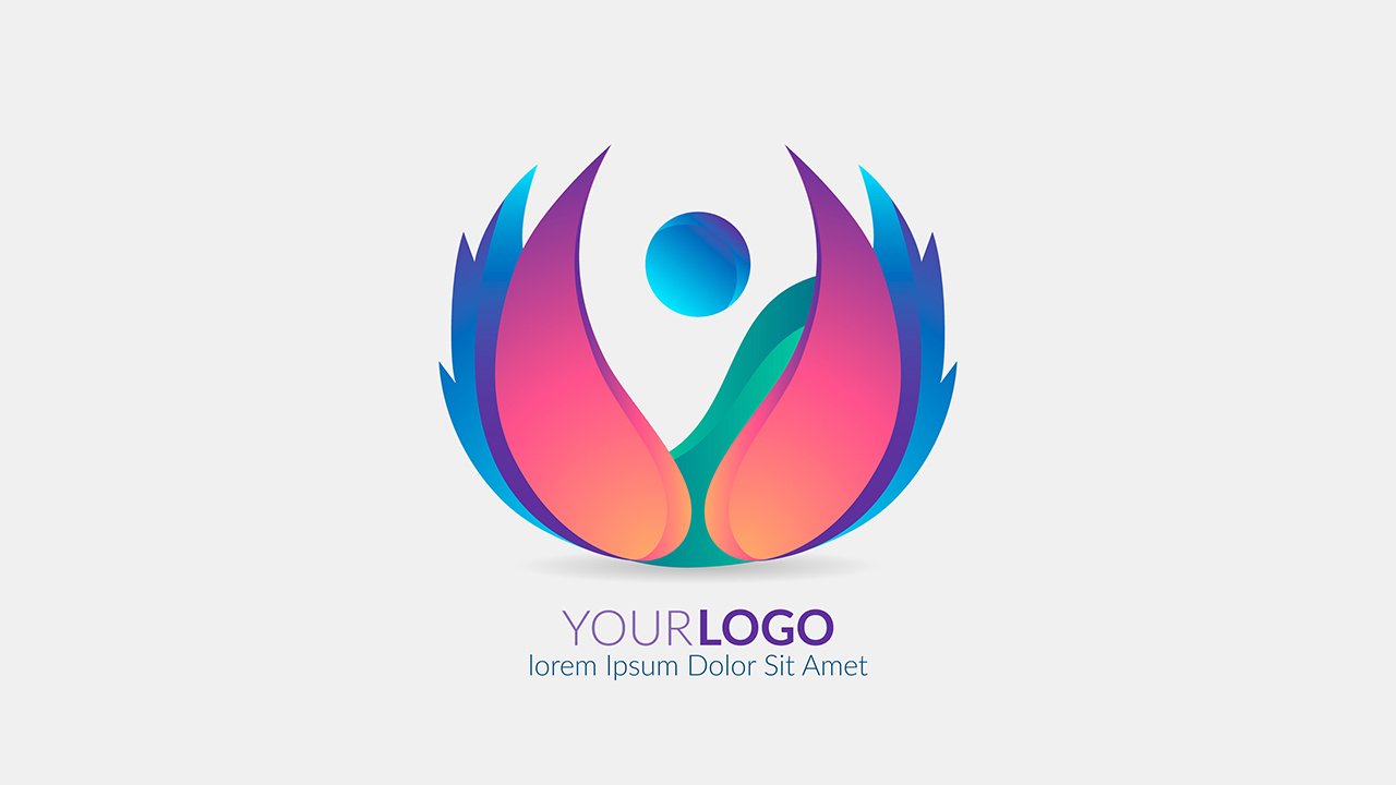 Gradient abstract logo flat design - AI Free Download