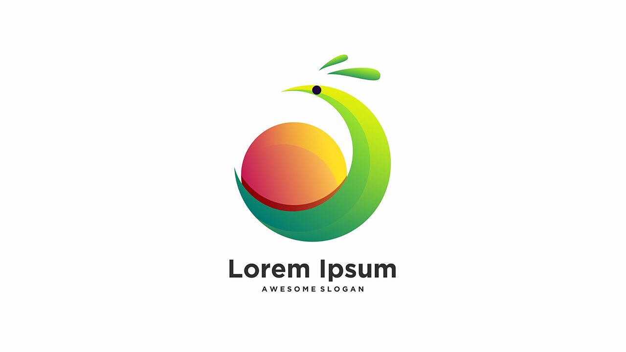 Logo unique gradient colorful design illustration - AI Free Download
