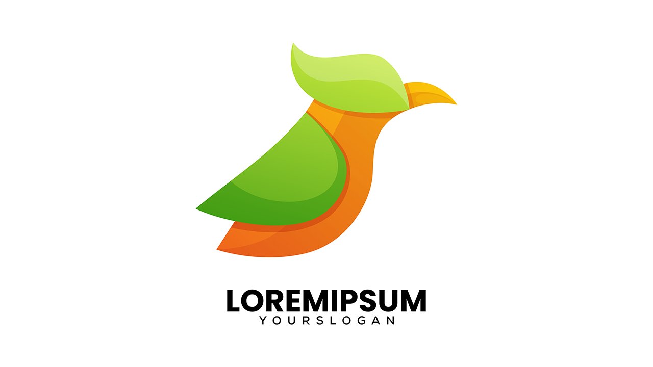 Abstract colorful bird logo design - AI Free Download