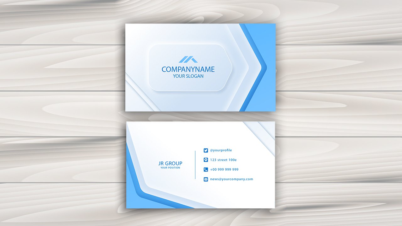 Neumorph business card template