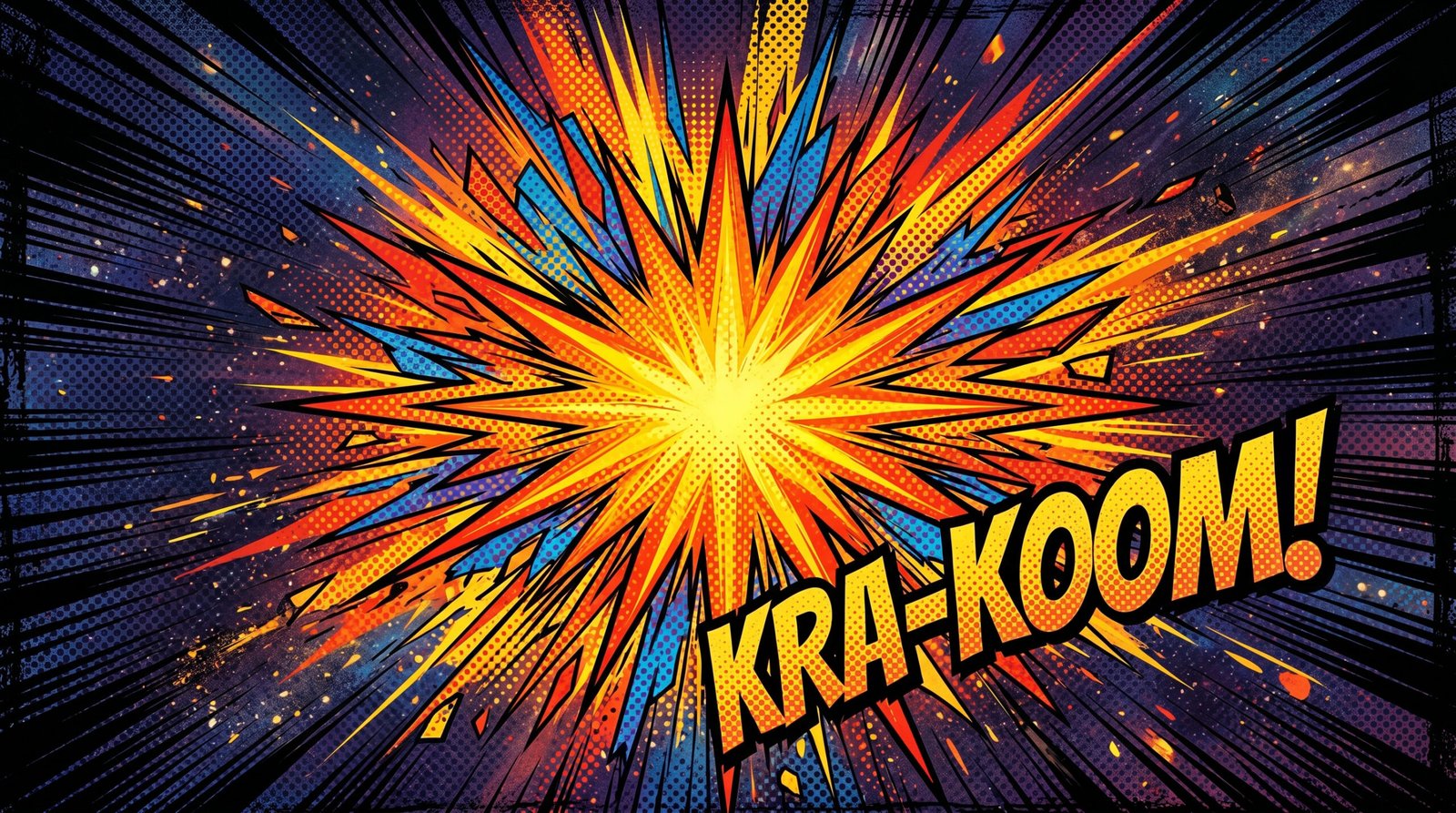 Colorful Comic Background Free Download for Designers