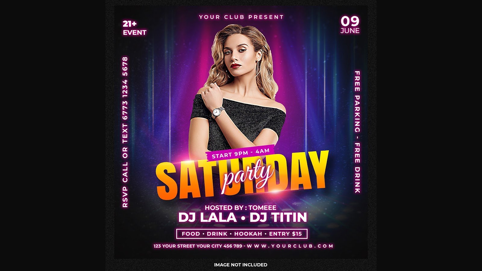 Club DJ party flyer social media post - PSD Free Download