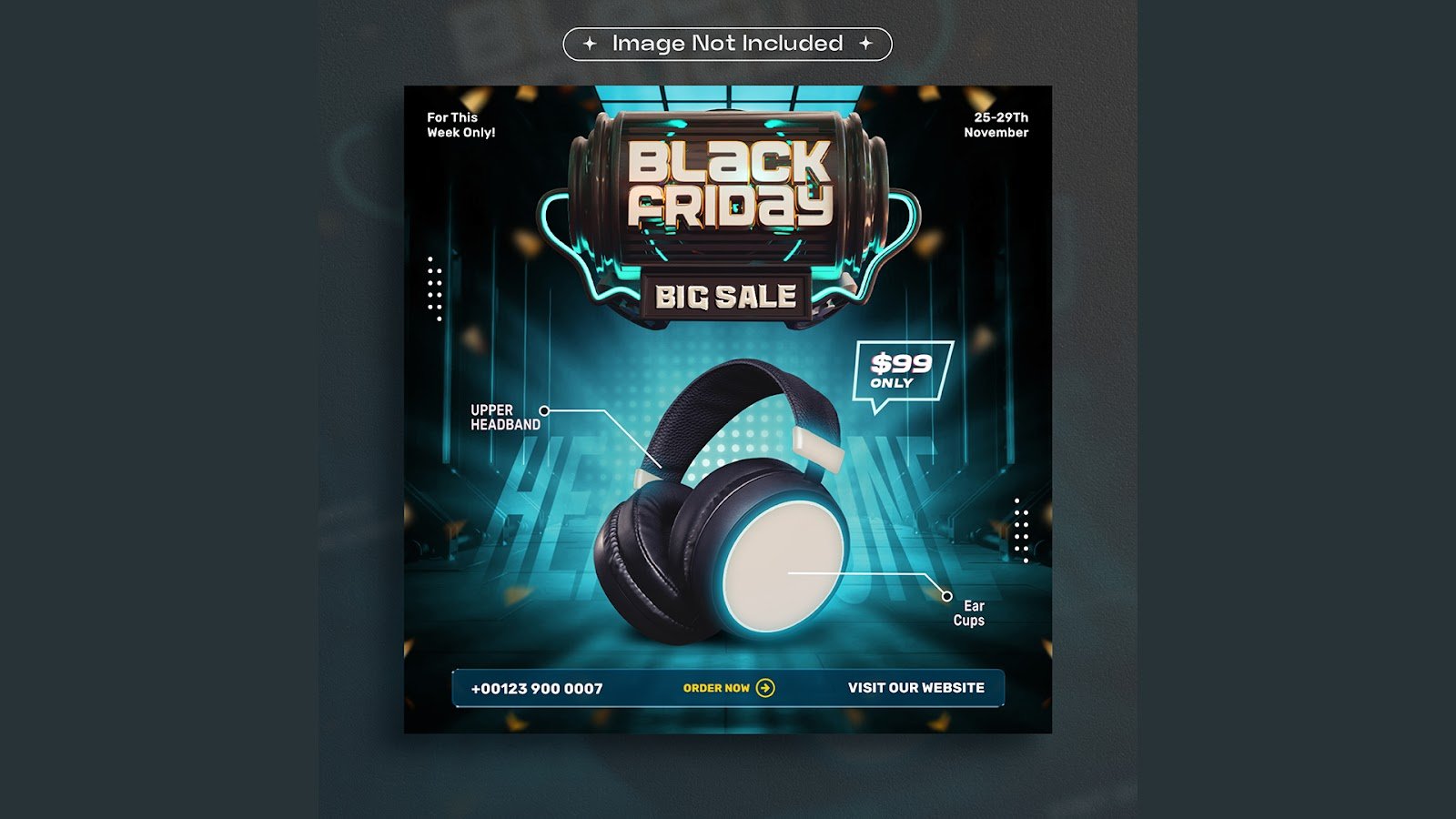 Black Friday big sale social media promotion template – PSD Free Download