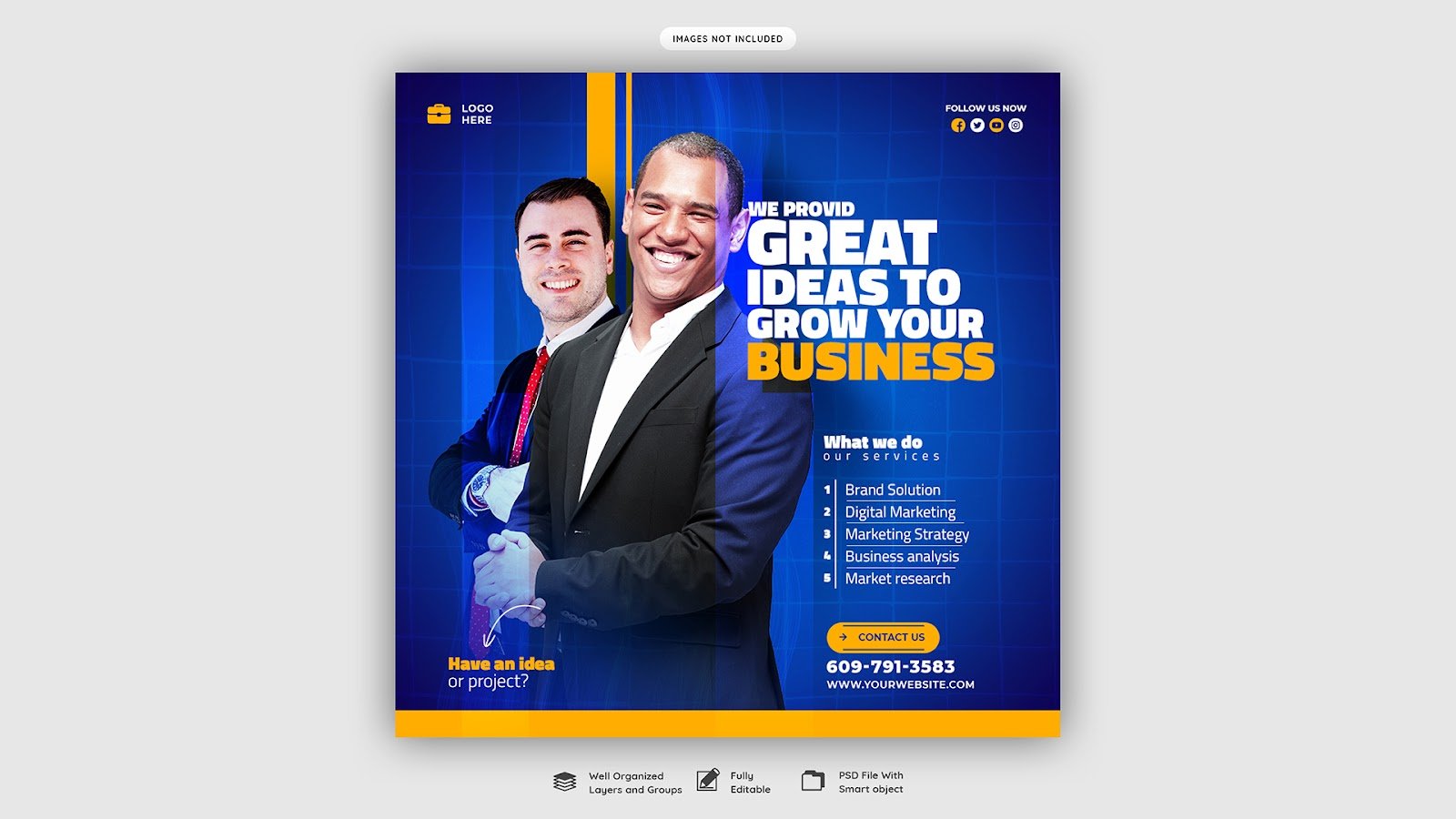 Digital Marketing Agency Corporate Social Media Instagram Post Templates - PSD Free Download