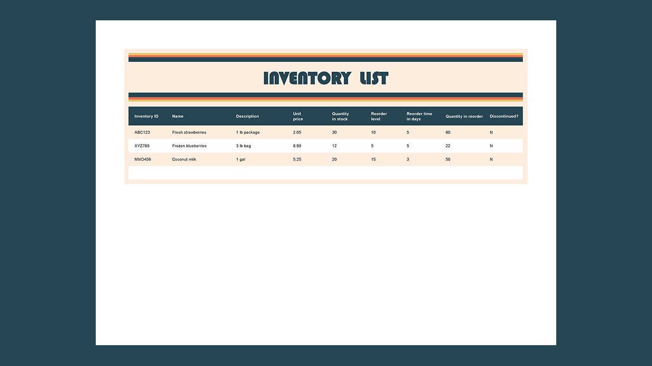 Inventory list - Excel Templates Free Download