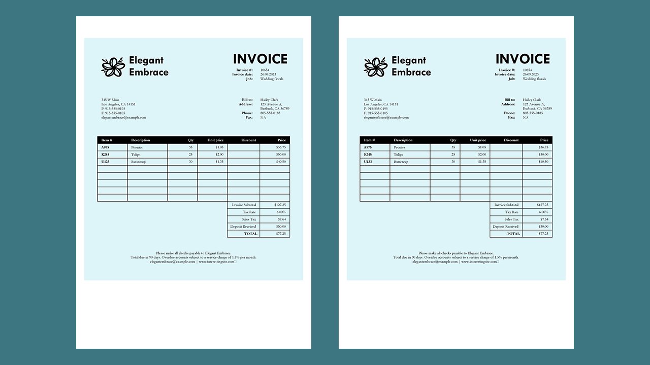 Simple invoice - Excel Templates Free Download