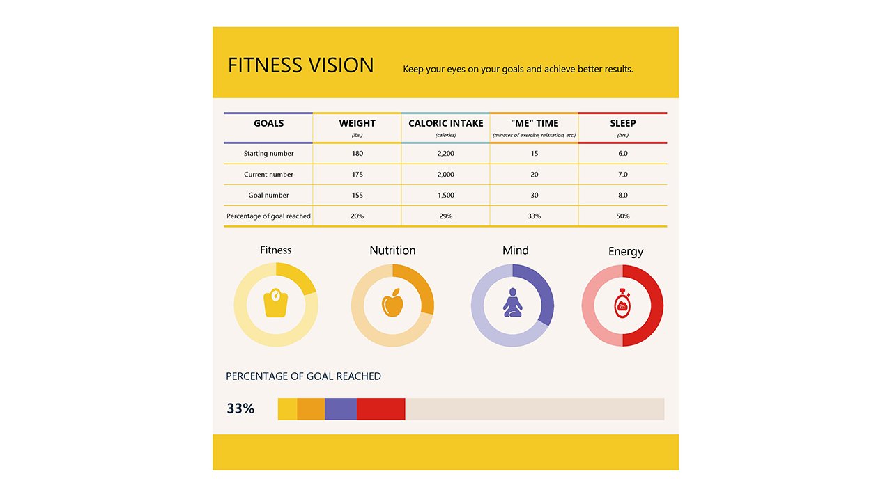 Fitness vision - Excel Templates Free Download