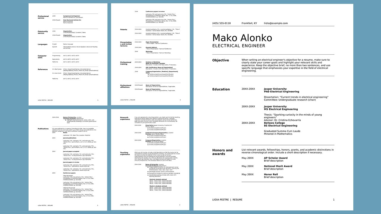 Free Modern Multi-Page Resume Concept Word document templates - Microsoft Word Templates Free Download
