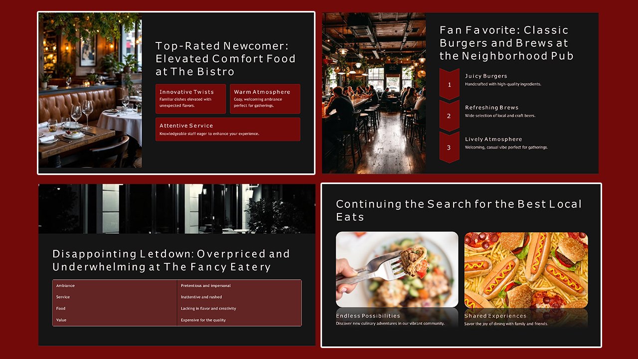 Free Food Review Concept Slides themes and PowerPoint templates - Microsoft Powerpoint Templates Free Download