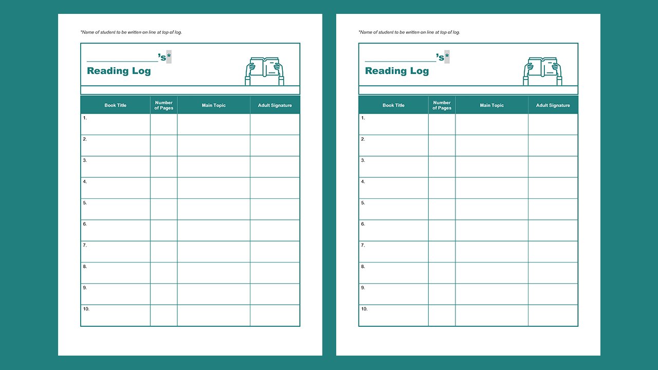 Free Reading log Concept Word document templates - Microsoft Word Templates Free Download
