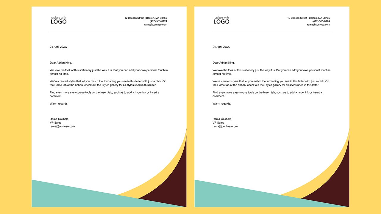 Free Earth tones letterhead Concept Word document templates - Microsoft Word Templates Free Download