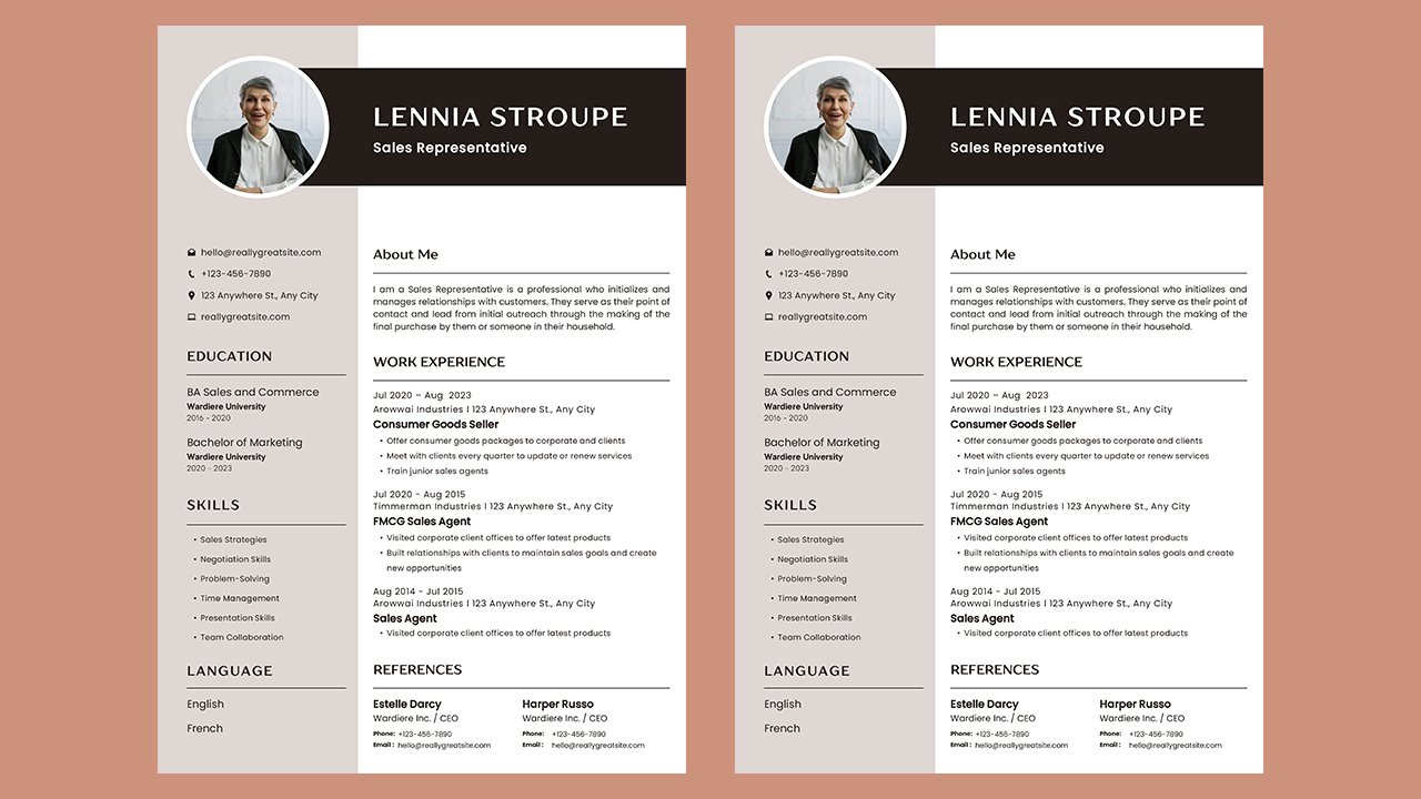 Simple Professional CV Resume – CV Templates Free Download