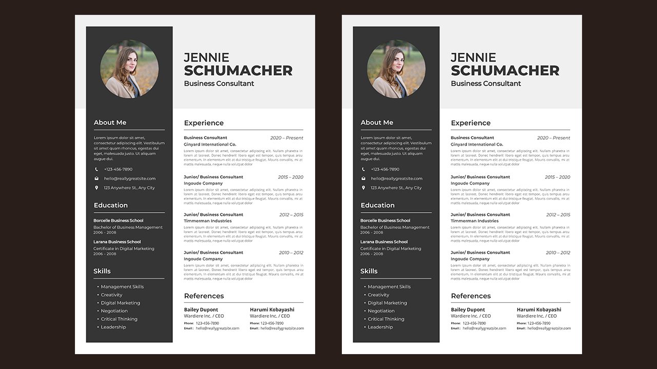 Professional CV Resume – CV Templates Free Download