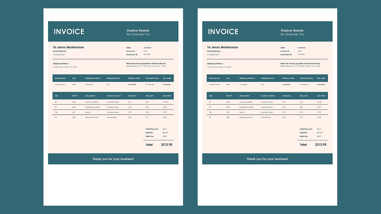 Sales invoice simple design - Excel Templates Free Download
