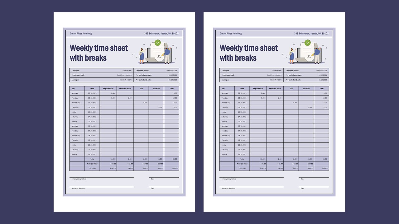 Biweekly time sheet - Excel Templates Free Download