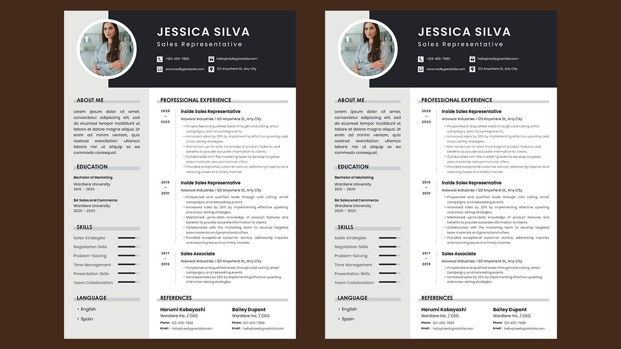 Great Professional Modern CV Resume – CV Templates Free Download