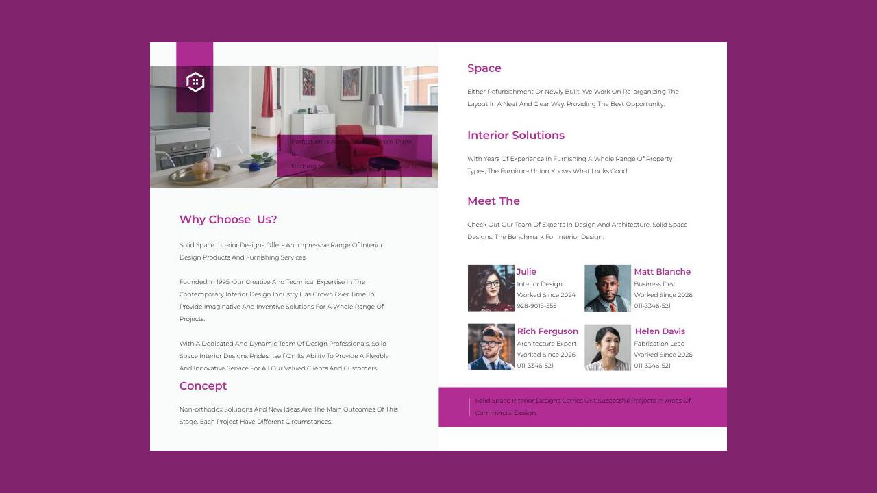Interior Design Consultancy Bi-Fold Brochure A4 - Indesign Templates Free Download