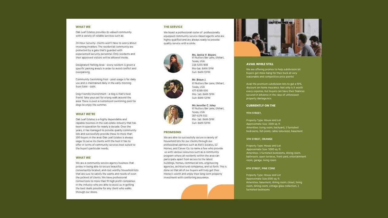 Community Agent Agency Tri-Fold Brochure A4 - Indesign Templates Free Download