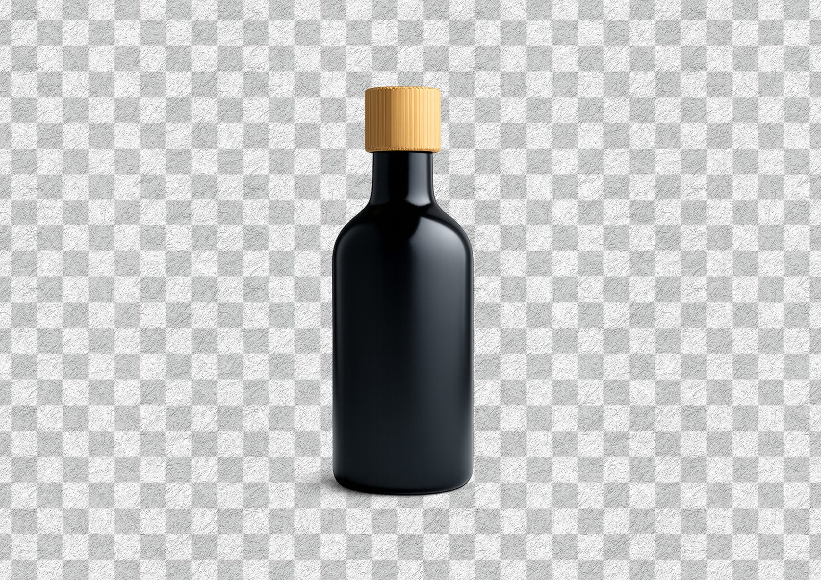 Free Bottle Glass Mockup White Screen PNG Download – High Quality & Editable
